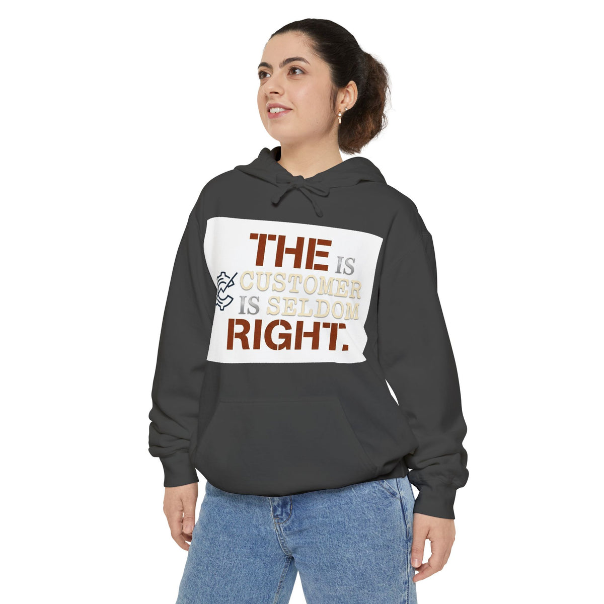 EYO “The Customer Is Seldom Right.” Graphic Garment-Dyed Pullover