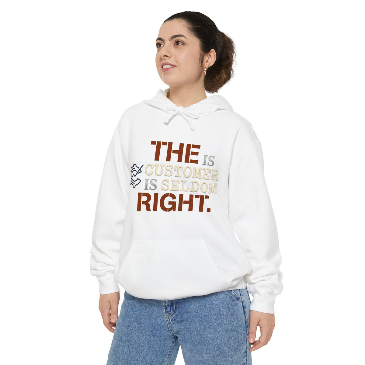 EYO “The Customer Is Seldom Right.” Graphic Garment-Dyed Pullover