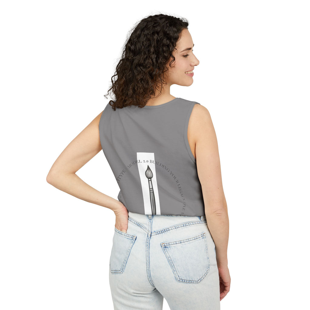 EYO Artist Paintbrush Tank Top — 'Project: Self-Made' Abstract Brushstroke Design