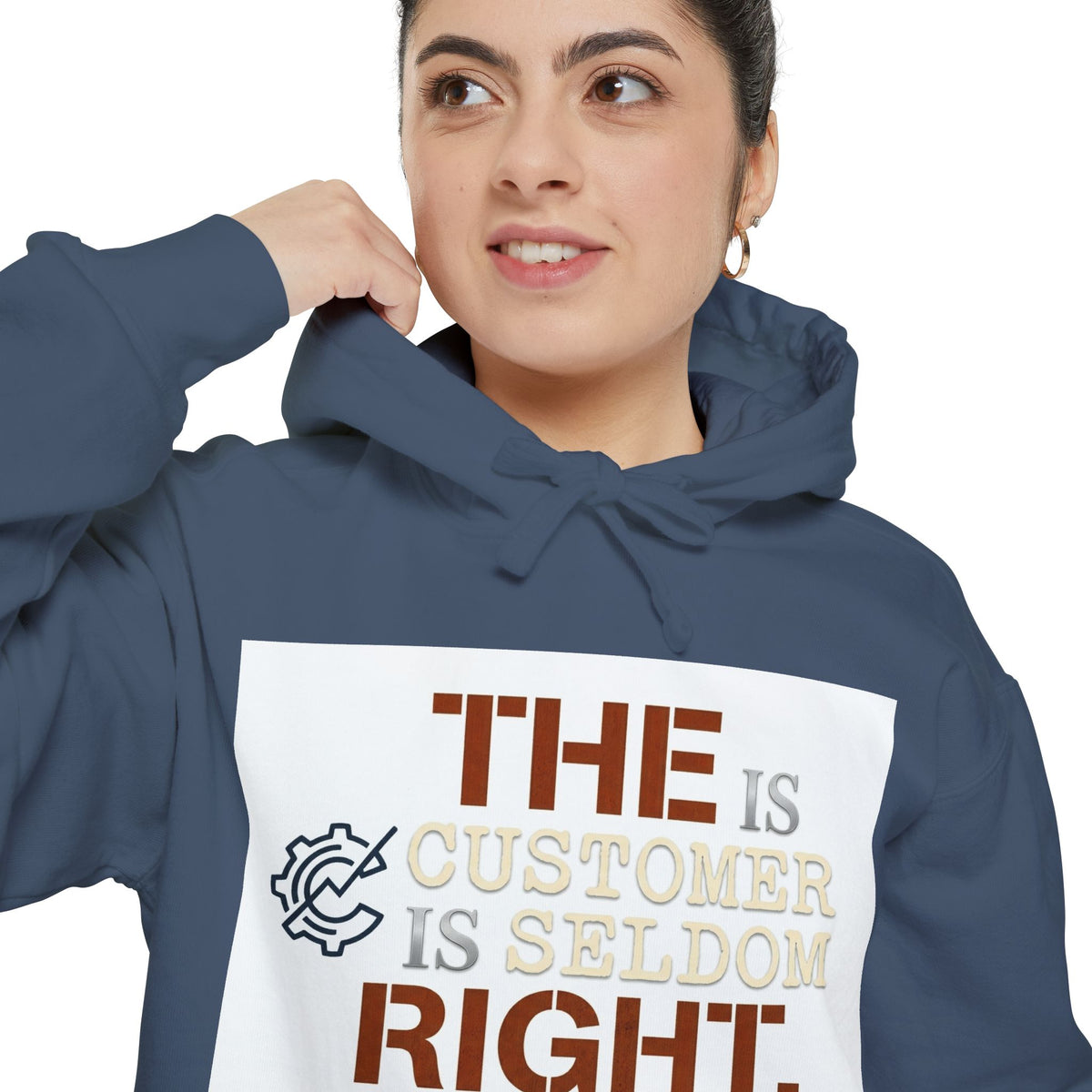 EYO “The Customer Is Seldom Right.” Graphic Garment-Dyed Pullover