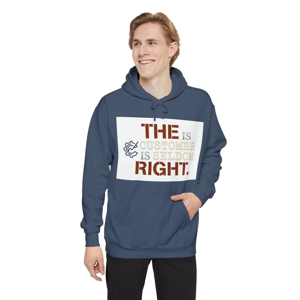 EYO “The Customer Is Seldom Right.” Graphic Garment-Dyed Pullover