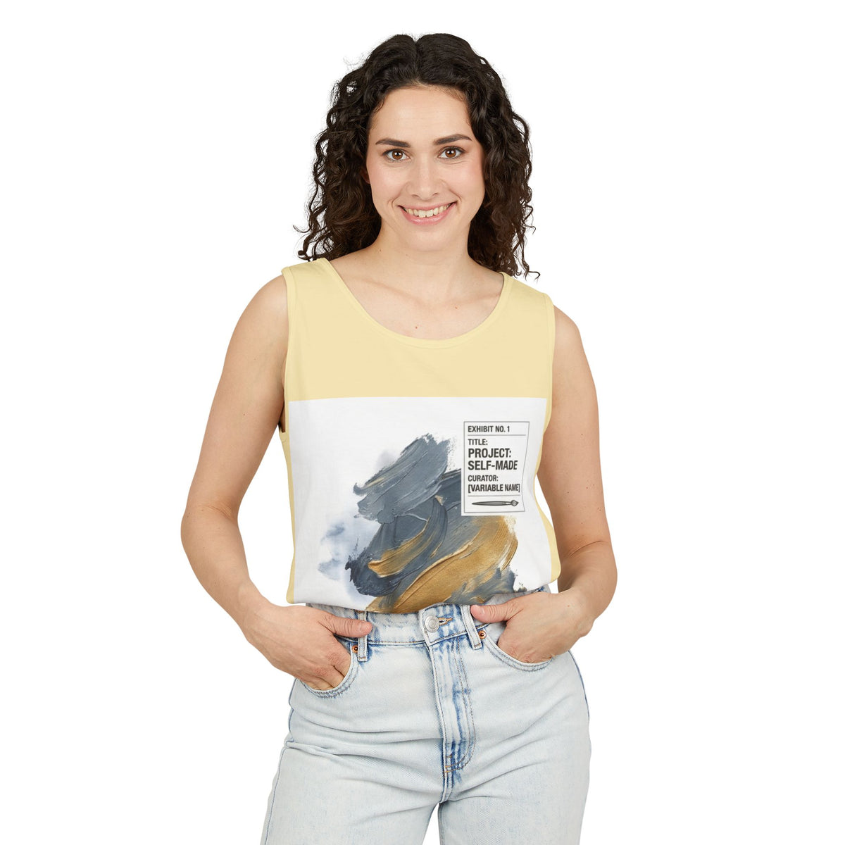 EYO Artist Paintbrush Tank Top — 'Project: Self-Made' Abstract Brushstroke Design