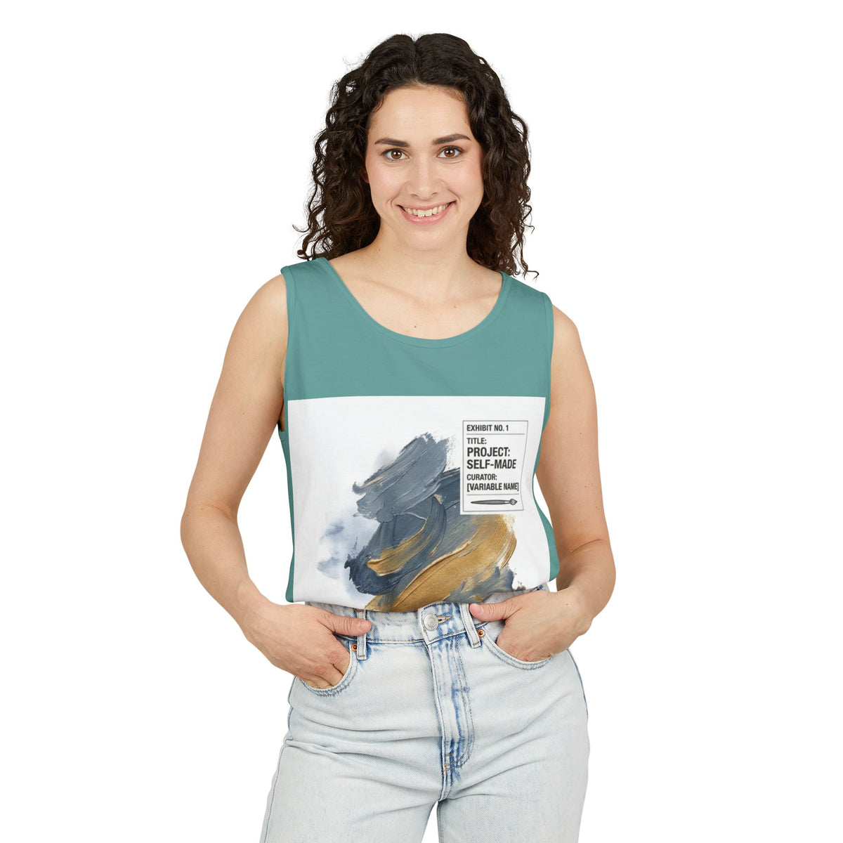 EYO Artist Paintbrush Tank Top — 'Project: Self-Made' Abstract Brushstroke Design