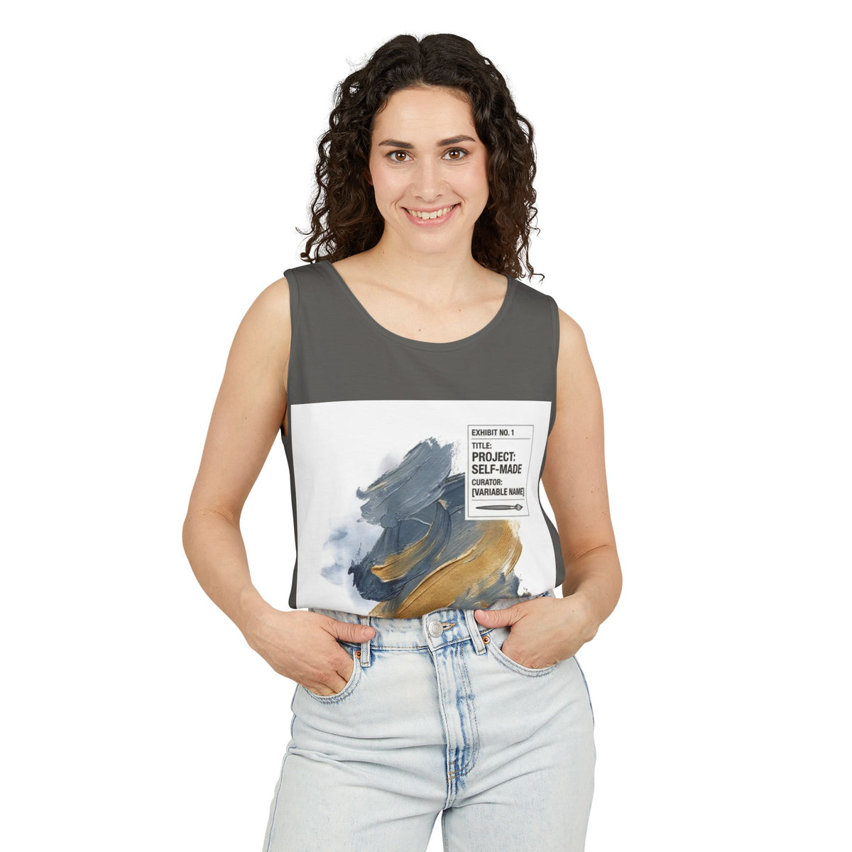 EYO Artist Paintbrush Tank Top — 'Project: Self-Made' Abstract Brushstroke Design