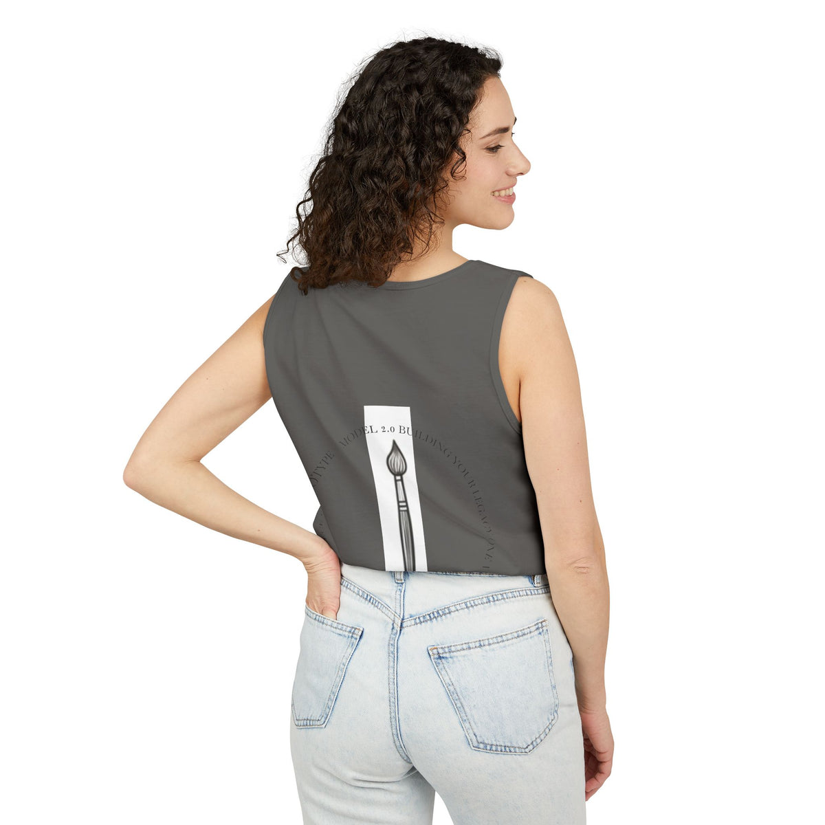 EYO Artist Paintbrush Tank Top — 'Project: Self-Made' Abstract Brushstroke Design