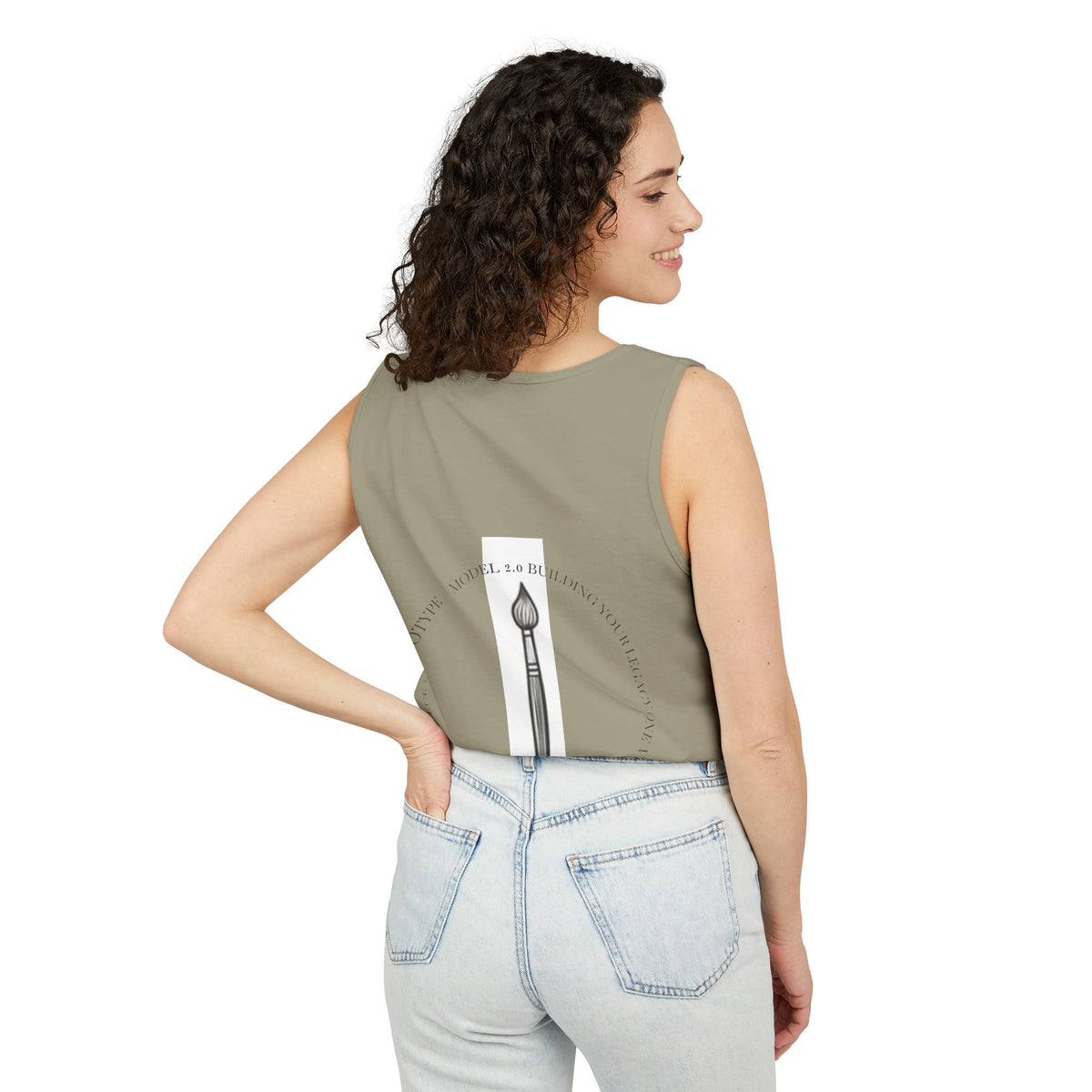 EYO Artist Paintbrush Tank Top — 'Project: Self-Made' Abstract Brushstroke Design