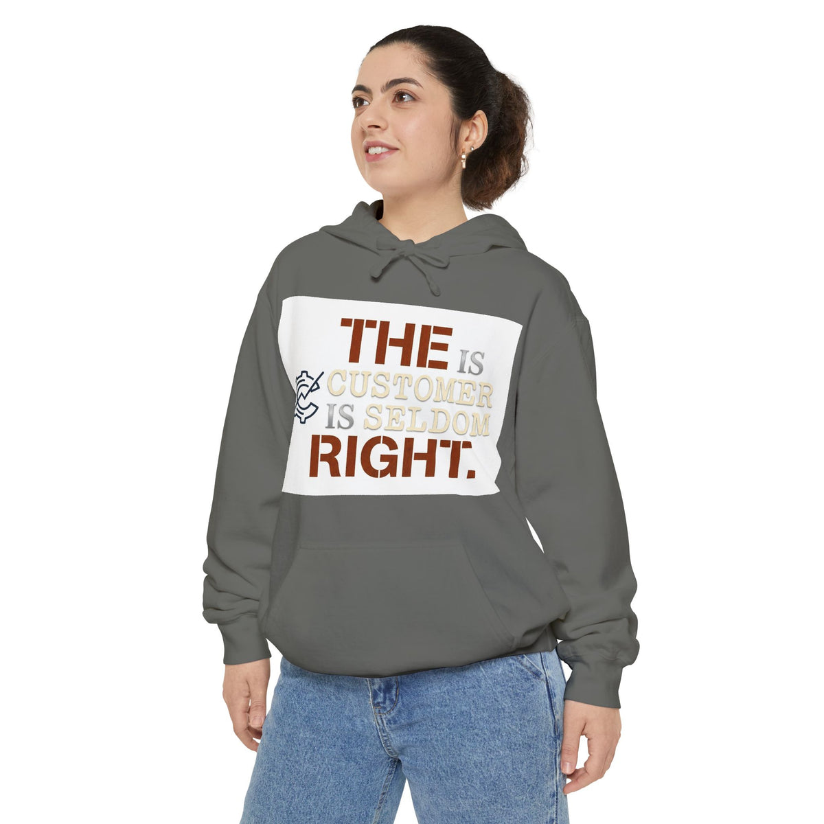 EYO “The Customer Is Seldom Right.” Graphic Garment-Dyed Pullover