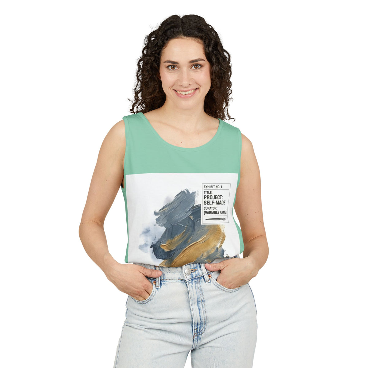 EYO Artist Paintbrush Tank Top — 'Project: Self-Made' Abstract Brushstroke Design