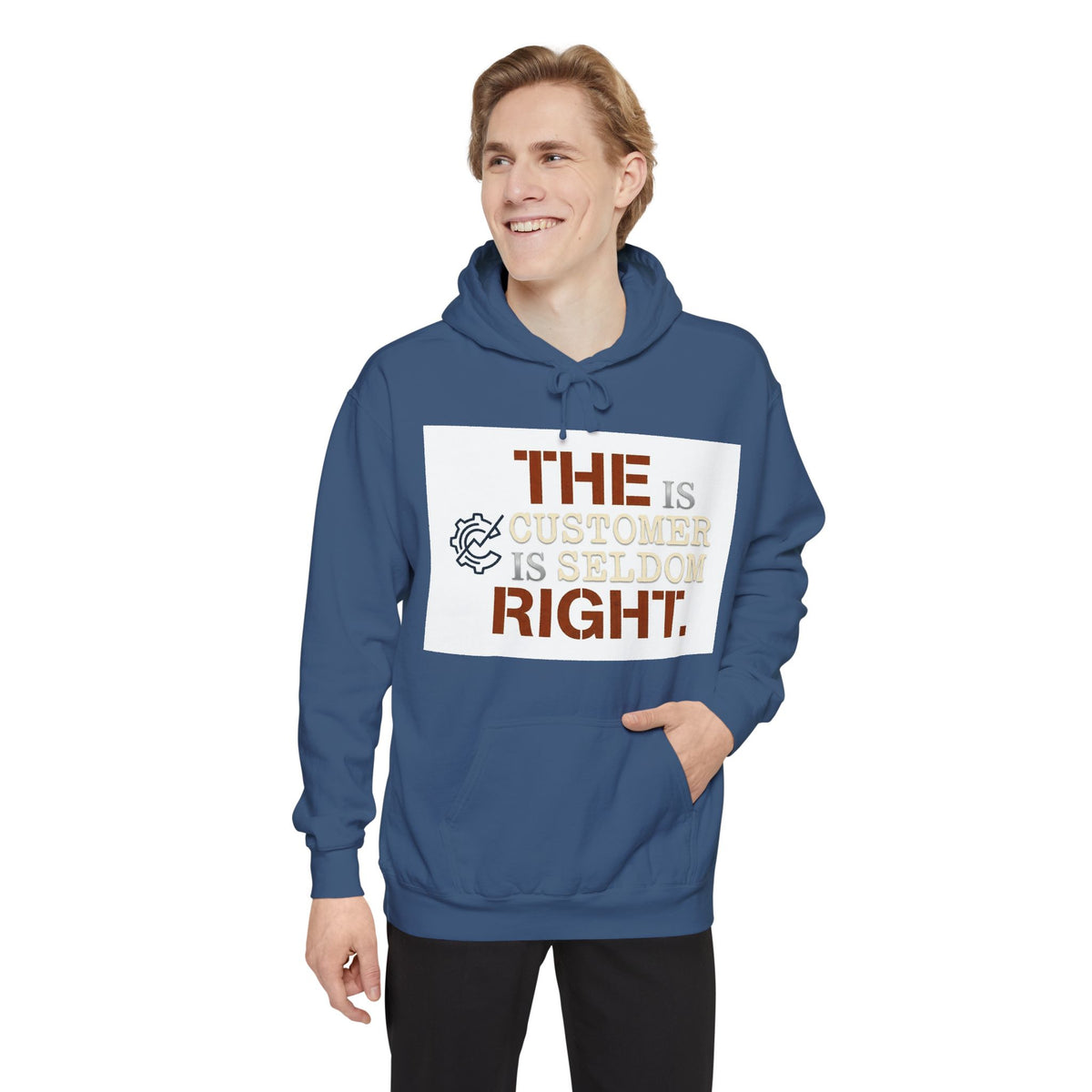 EYO “The Customer Is Seldom Right.” Graphic Garment-Dyed Pullover