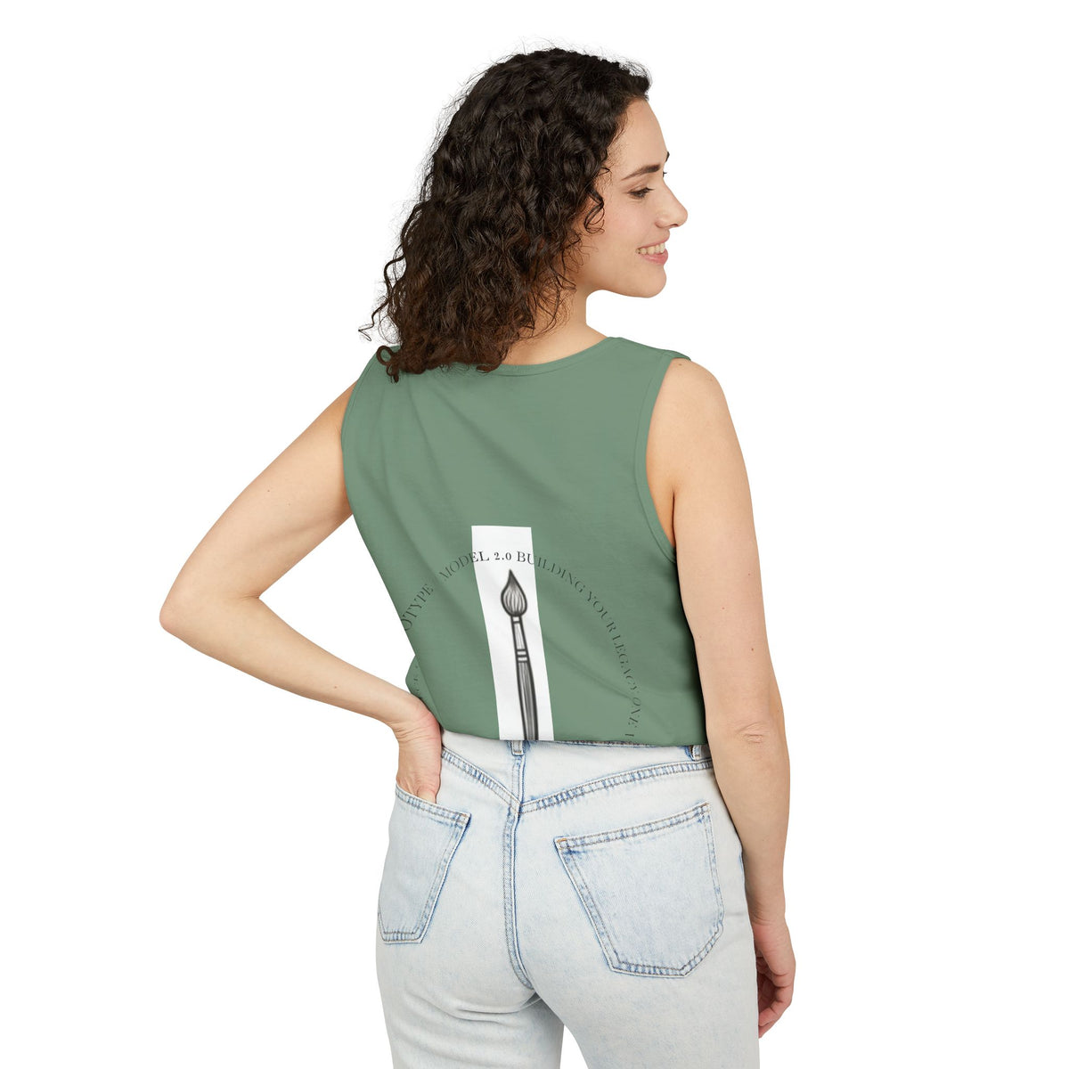 EYO Artist Paintbrush Tank Top — 'Project: Self-Made' Abstract Brushstroke Design