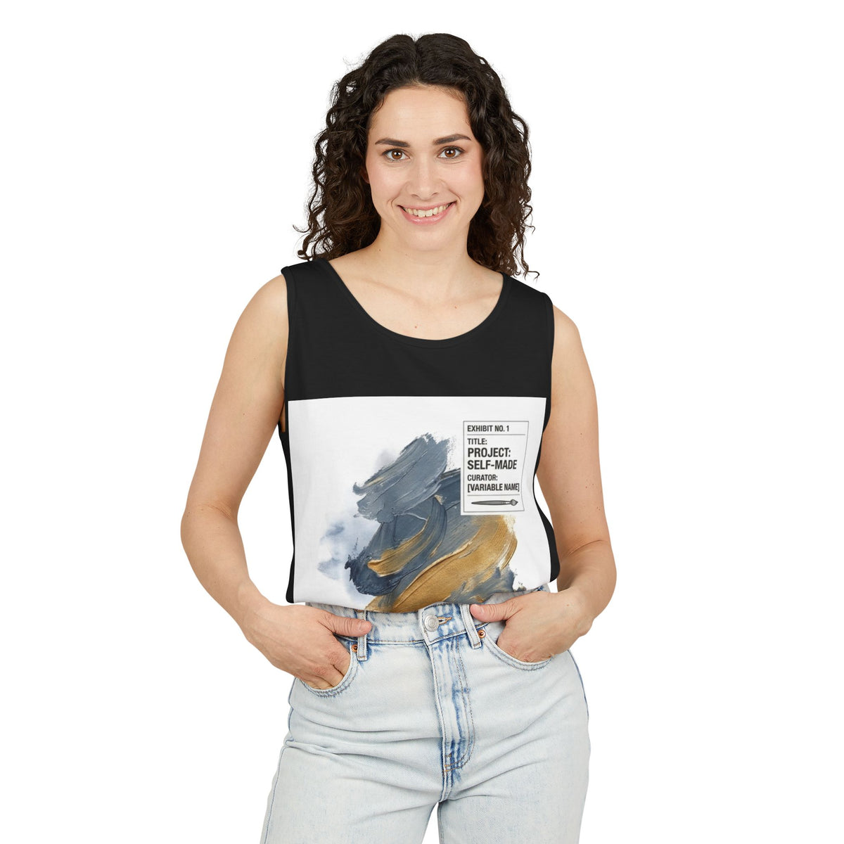 EYO Artist Paintbrush Tank Top — 'Project: Self-Made' Abstract Brushstroke Design