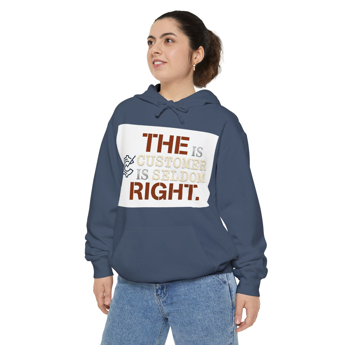 EYO “The Customer Is Seldom Right.” Graphic Garment-Dyed Pullover