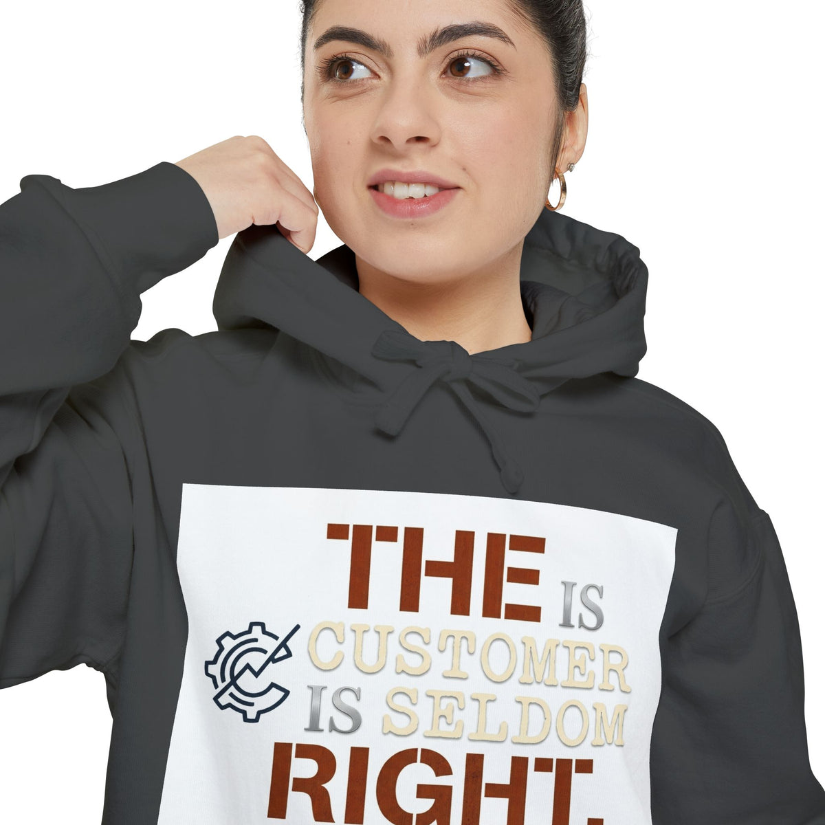EYO “The Customer Is Seldom Right.” Graphic Garment-Dyed Pullover