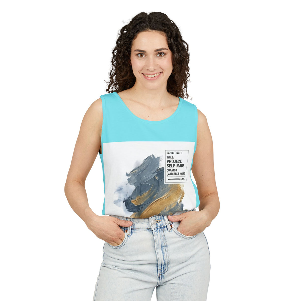 EYO Artist Paintbrush Tank Top — 'Project: Self-Made' Abstract Brushstroke Design