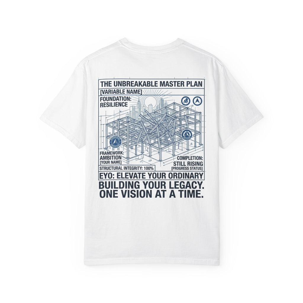EYO Self-Made Project T-Shirt — Architectural Blueprint Graphic Tee