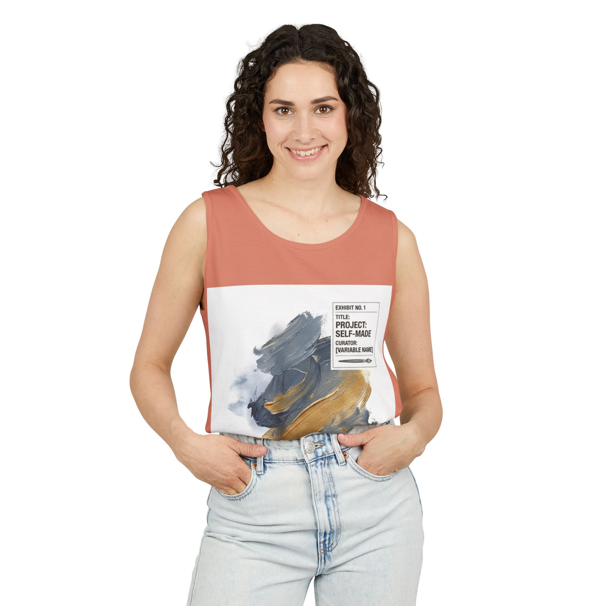 EYO Artist Paintbrush Tank Top — 'Project: Self-Made' Abstract Brushstroke Design