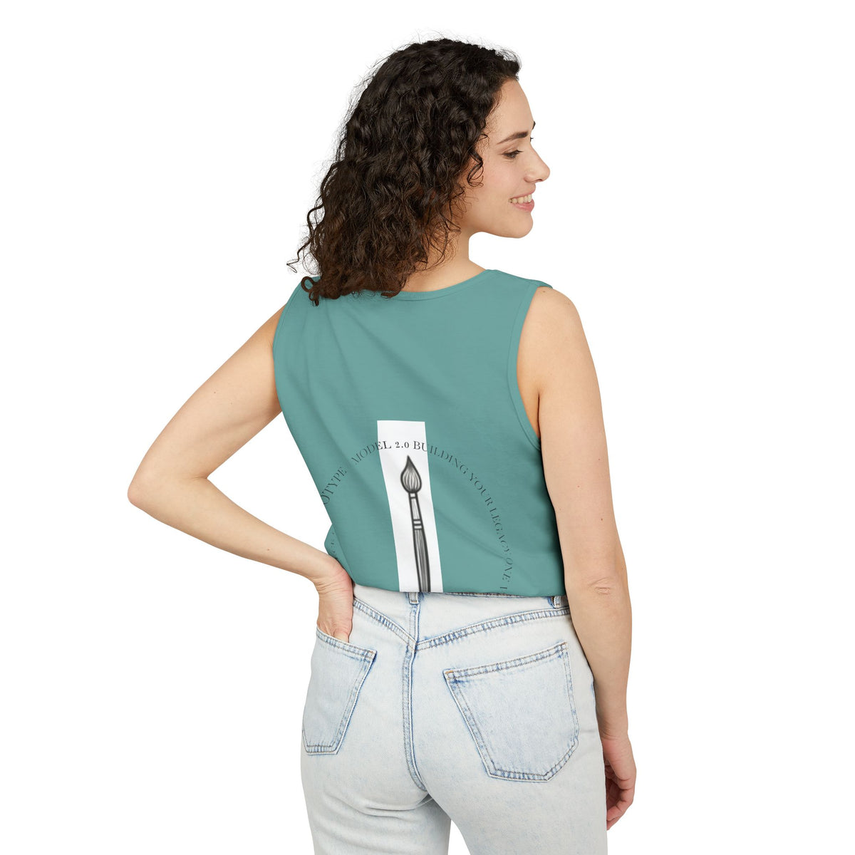 EYO Artist Paintbrush Tank Top — 'Project: Self-Made' Abstract Brushstroke Design