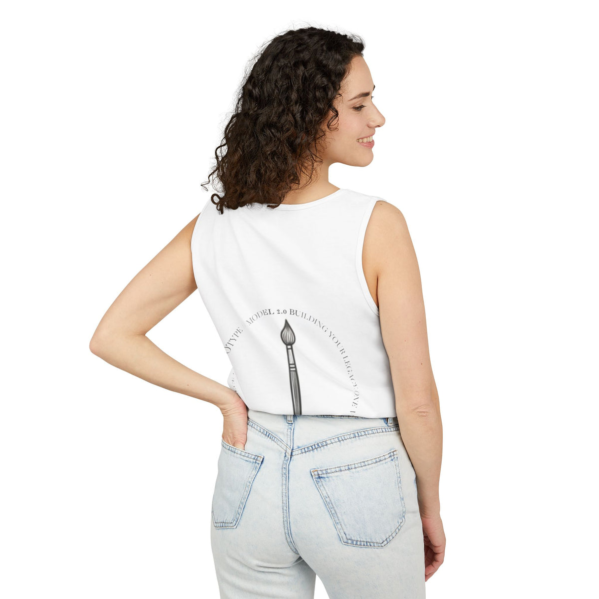 EYO Artist Paintbrush Tank Top — 'Project: Self-Made' Abstract Brushstroke Design