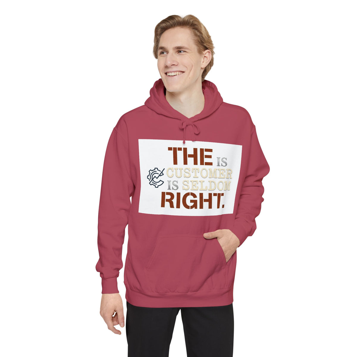 EYO “The Customer Is Seldom Right.” Graphic Garment-Dyed Pullover